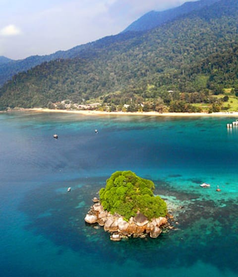 A birdseye view of the resort