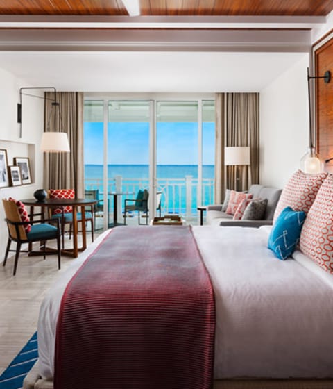 A bedroom at One & Only, Bahamas