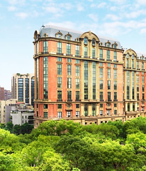 An outside view of the Mandarin Oriental, Taipei