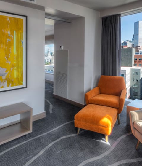 Bedroom at the Art Hotel