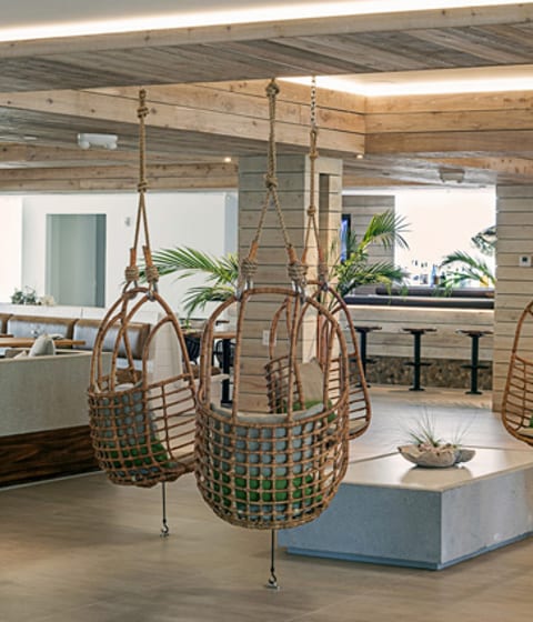 The lobby at Amara Cay Resort, Florida Keys, USA