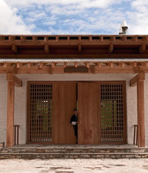 outside of lodge entrance