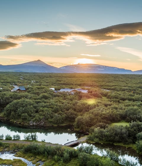 hotel husafell at sunset, Iceland