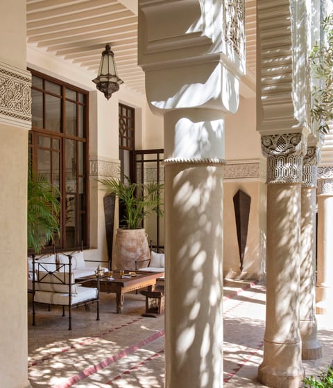 Private courtyards at Villa des orangers, Morocco