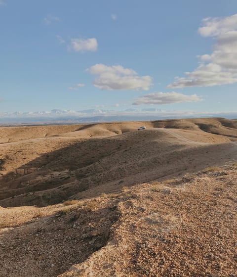 off roading in the Agafay Desert, Morocco
