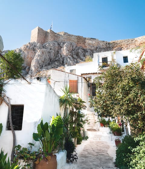 Backstreets of Plaka in the Acropolis hills