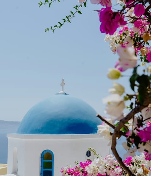 Blue rooftops of Santorini