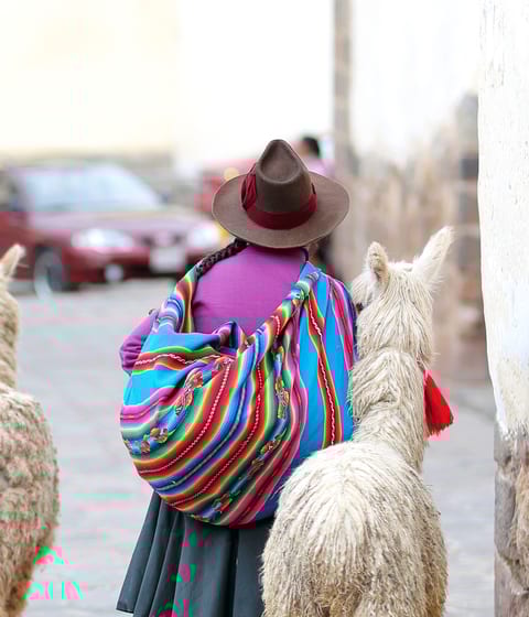 cusco-women-alpacas-llamas-street-in-peru