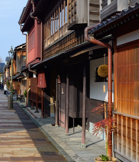 streets in kanazawa in japan