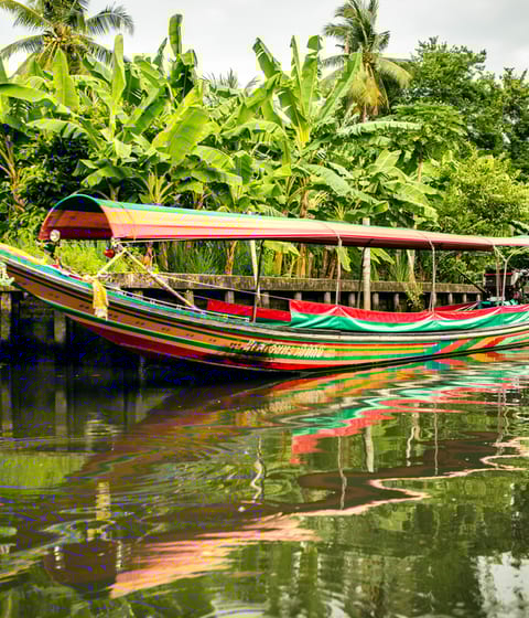 Bangkok longtail boat canals in thailand