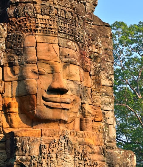 Bayon Temple in Angkor Wat in Siem Reap in cambodia