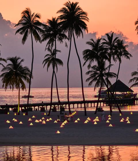 Gili Lankanfushi at sunset in the maldives