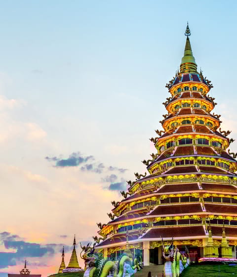 wat hyua pla kang temple in Chiang Rai in thailand