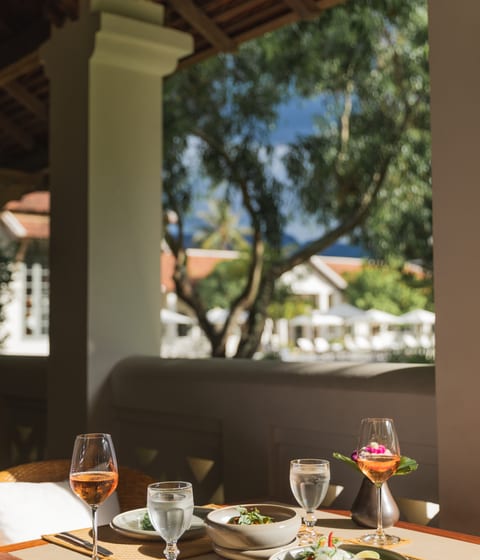 Amantaka hotel restaurant in luang prabang in Laos