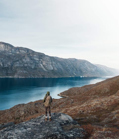 mountains near camp kiattua in greenland
