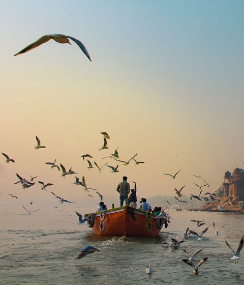 boat ride in varanasi in india