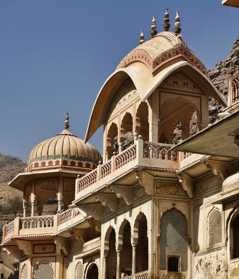 galtaji temple in jaipur in india