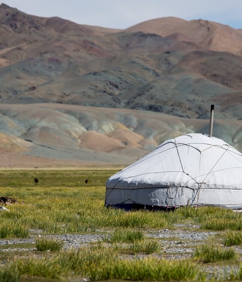ger in bayan olgii in mongolia
