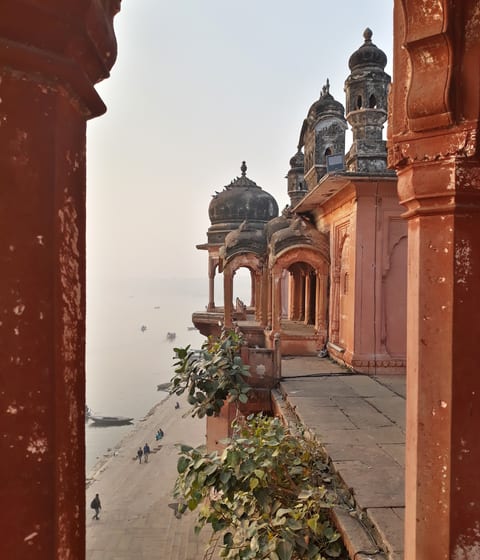 historic building in varanasi in india