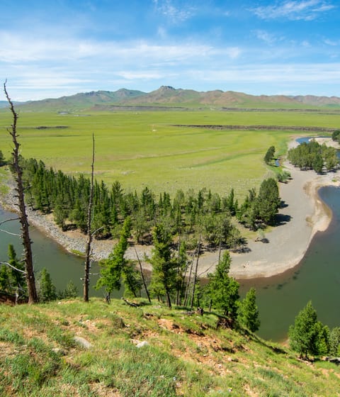 river in the orkhon valley in mongolia