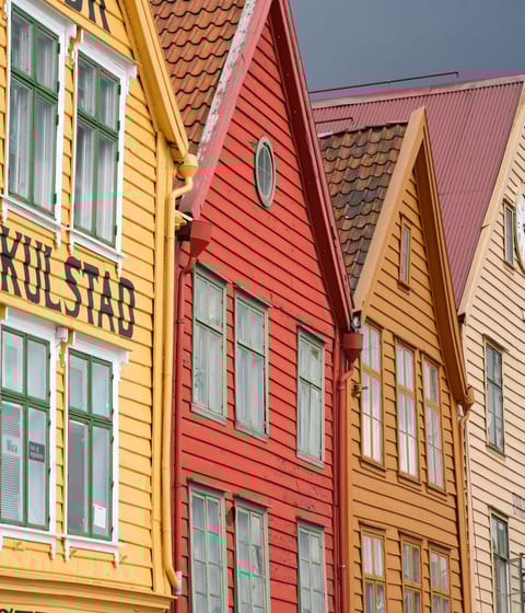 houses in bryggen in norway