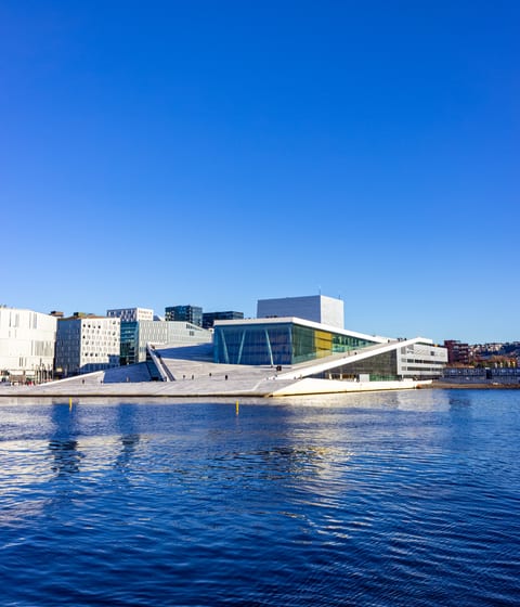 opera house view in oslo in norway