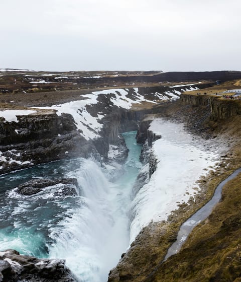 Gullfoss waterfall in Iceland