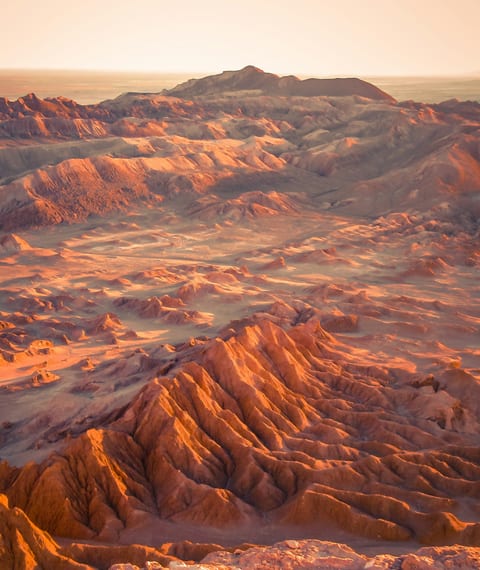 Chile landscapes at sunset