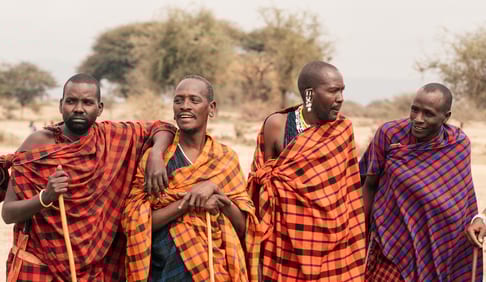Maasai warriors in the Mara, Kenya