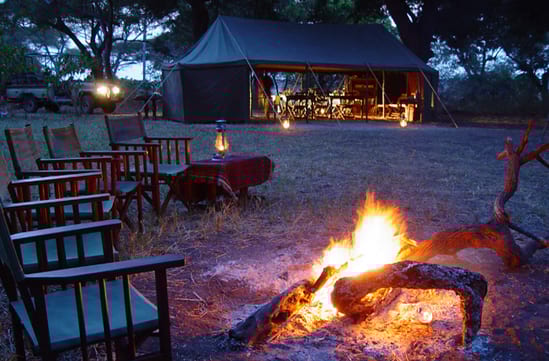 camp fire at Chada Katavi