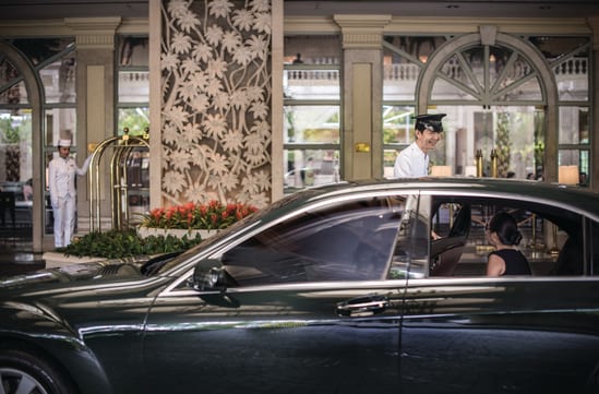 car at the peninsula manila hotel in the philippines