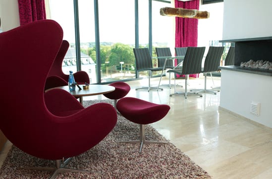 Settle down amongst the light and airy interiors