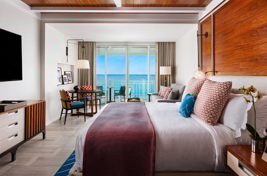 A bedroom at One & Only, Bahamas