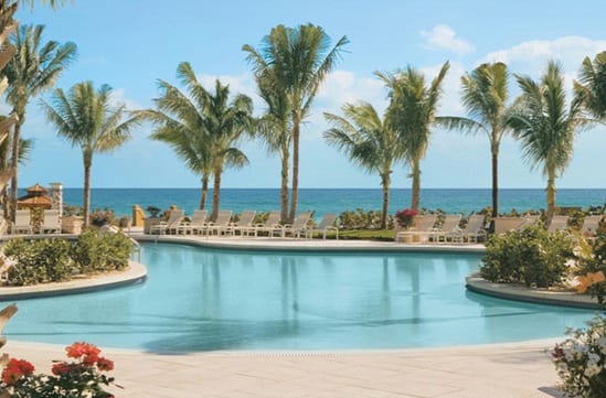 The pool overlooking the ocean