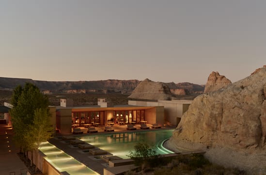 pool at amangiri in canyon point in utah in usa