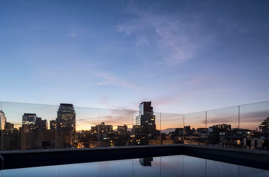 The rooftop pool at The Singular Hotel, Chile