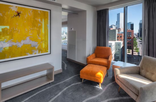 Bedroom at the Art Hotel