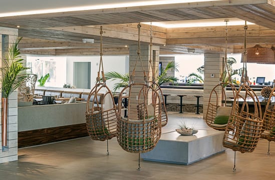 The lobby at Amara Cay Resort, Florida Keys, USA