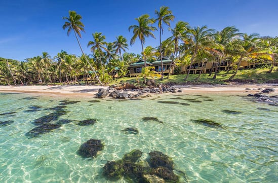 The clear blue waters that surround Yemaya, Nicaragua