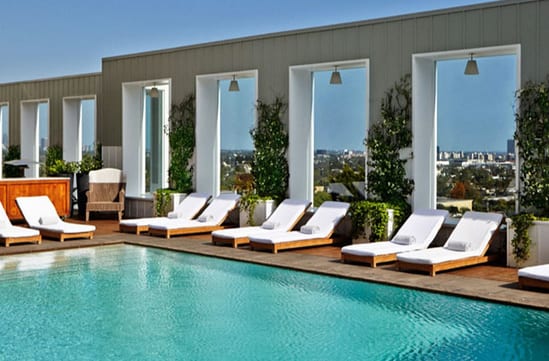 The stunning pool at the Mondrian