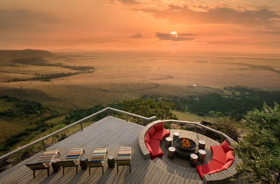 Sunset over Angama Mara, Kenya