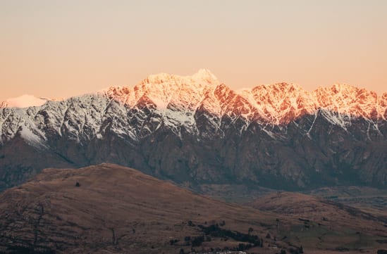 Queenstown at sunset, luxury travel New Zealand