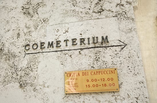 Entrance to the Catacombs in Sicily