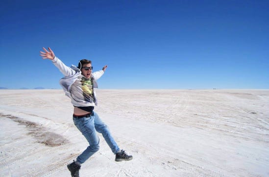 Josh on the salt flats
