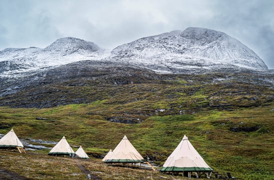 tents at kiattua camp in greenland