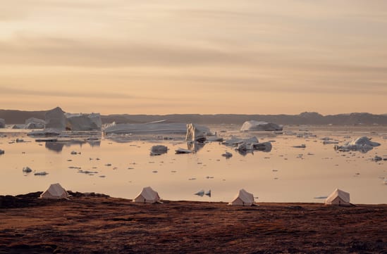 tents at saqqaq camp in greenland