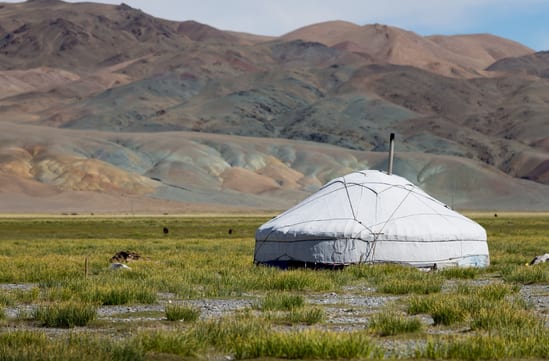 ger in bayan olgii in mongolia