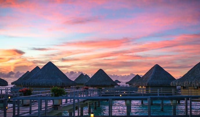 Sunrise in Bora Bora