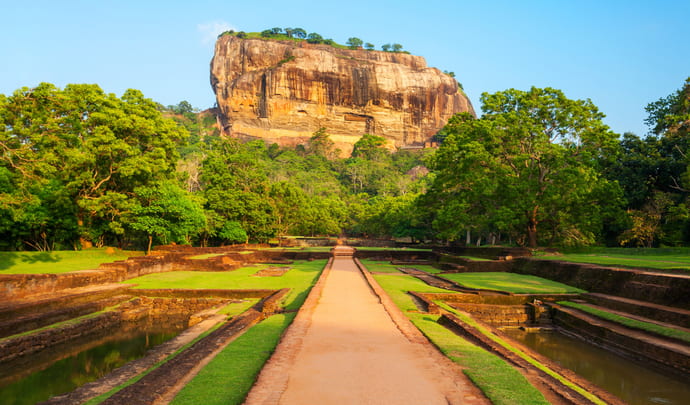 Sigiraya ancient rock in Sri Lanka