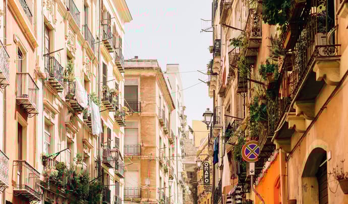 A Mediterranean street in Europe